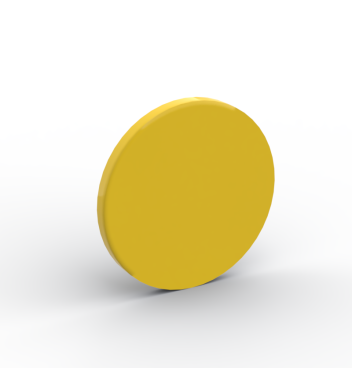 Road Sign Clip-on 2 x 2 Round #30261 Yellow