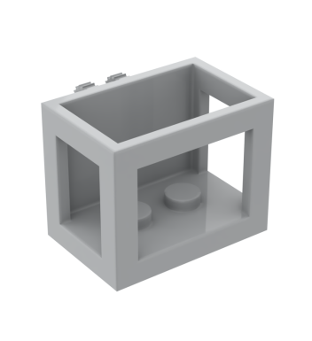 Crane Basket 2 x 3 x 2 with Locking Hinge Fingers #51858 Light Bluish Gray