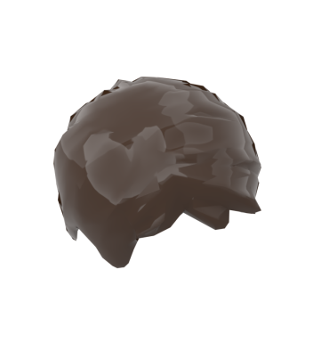 Minifig Hair Short, Tousled with Side Part #62810 Dark Brown