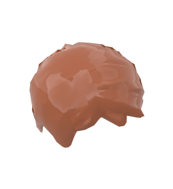 Minifig Hair Short, Tousled with Side Part #62810 Dark Orange