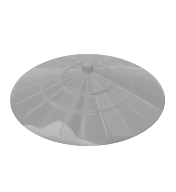 Minifig Hat, Conical Asian Style #93059 Flat Silver