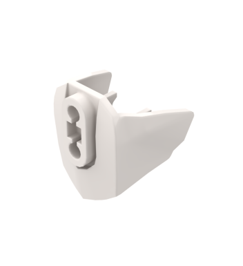 Large Figure Limb Cover, Size 3, Armor with Ball Joint Socket #90641 White