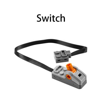 Pole Reverser / Polarity Switch, Power Functions, Black Wire #61929 Light Bluish Gray