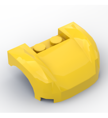Vehicle Body, Wheel Arch / Mudguard 3 x 4 x 1 2/3 Curved Fenders #18051 Yellow