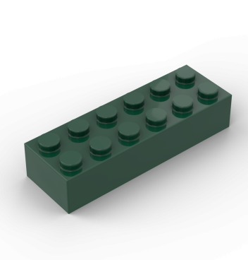 Brick 2 x 6 #44237 Dark Green