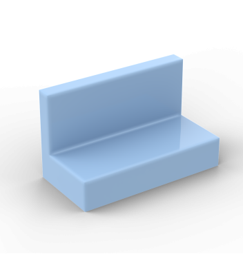 Panel 1 x 2 x 1 - Undetermined Corners #4865 Bright Light Blue