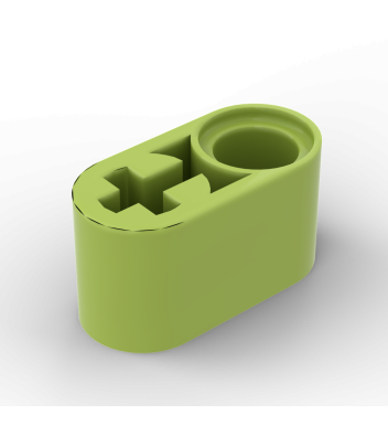 Technic Beam 1 x 2 Thick with Pin Hole and Axle Hole #60483 Lime