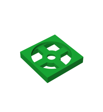 Turntable 2 x 2 Plate, Base #3680 Green