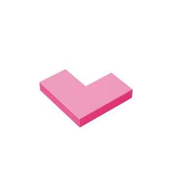 Tile 2 x 2 Corner #14719 Dark Pink