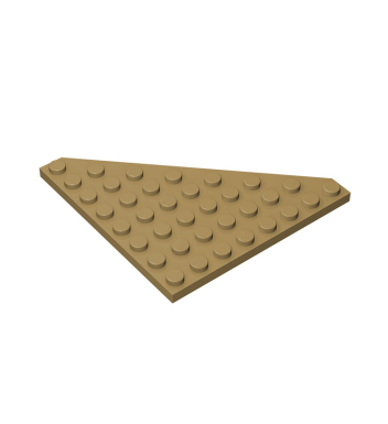Wedge Plate 8 x 8 Cut Corner #30504 Dark Tan