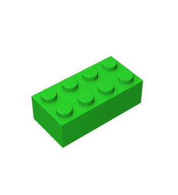 Brick 2 x 4 #3001 Bright Green
