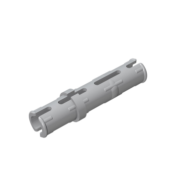 Technic Pin Long with Friction Ridges Lengthwise, 2 Center Slots #6558 Light Bluish Gray