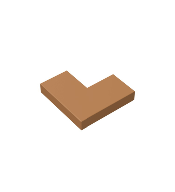 Tile 2 x 2 Corner #14719 Medium Dark Flesh