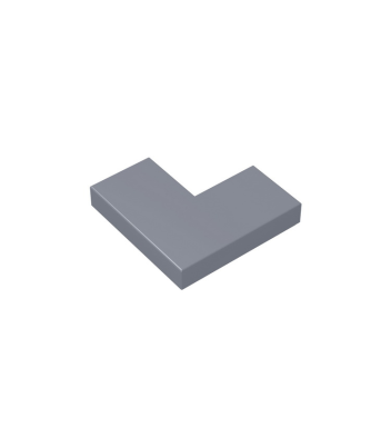 Tile 2 x 2 Corner #14719 Flat Silver