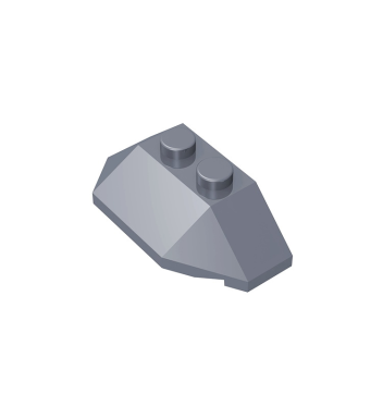 Wedge Sloped 45 2 x 4 Triple #47759 Flat Silver