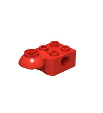 Brick Special 2 x 2 With Pin Hole Rotation Joint Ball Half #48170 Red