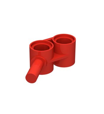 Technic Pin Connector Double with Bar 1 x 2 #85940 Red